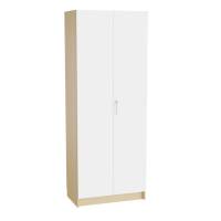 Mora højskab 2100x800x470mm i hvid laminat med cylinderlås