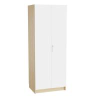 Mora højskab 2100x800x600mm i hvid laminat med cylinderlås