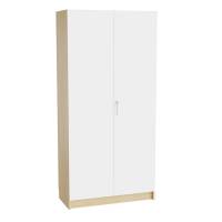 Mora syskab 2100x1000x470mm i hvid laminat med cylinderlås