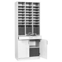 Mora postsorteringsskab 2100x840x470mm i grå laminat