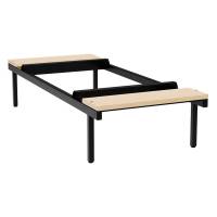 Siddeb&aelig;nk til garderobeskab 70x110x32cm, dobbelt i birk