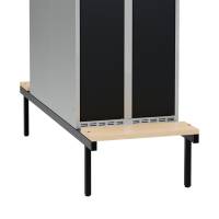 Siddeb&aelig;nk til garderobeskab 60x110x32cm, dobbelt i birk