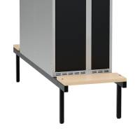 Siddeb&aelig;nk til garderobeskab 50x110x32cm, dobbelt i birk