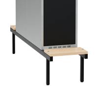 Siddeb&aelig;nk til garderobeskab 40x110x32cm, dobbelt i birk