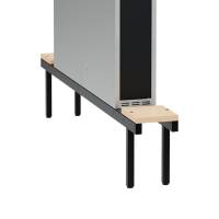 Siddeb&aelig;nk til garderobeskab 20x110x32cm, dobbelt i birk