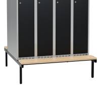 Siddeb&aelig;nk til garderobeskab 120x80x32cm, dobbelt i birk