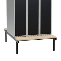 Siddeb&aelig;nk til garderobeskab 90x80x32cm, dobbelt i birk