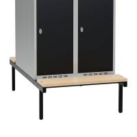 Siddeb&aelig;nk til garderobeskab 80x80x32cm, dobbelt i birk