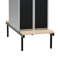 Siddeb&aelig;nk til garderobeskab 60x80x32cm, dobbelt i birk