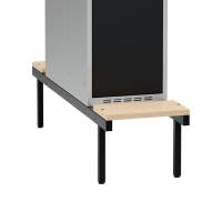 Siddeb&aelig;nk til garderobeskab 40x80x32cm, dobbelt i birk