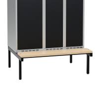 Siddeb&aelig;nk til garderobeskab 100x55x32cm, enkel i birk