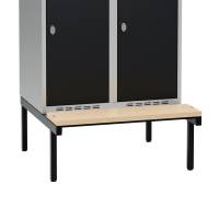 Siddeb&aelig;nk til garderobeskab 80x55x32cm, enkel i birk