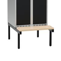 Siddeb&aelig;nk til garderobeskab 60x55x32cm, enkel i birk