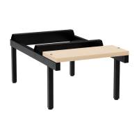 Siddeb&aelig;nk til garderobeskab 50x55x32cm, enkel i birk