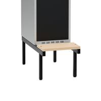 Siddeb&aelig;nk til garderobeskab 40x55x32cm, enkel i birk