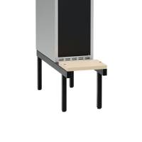 Siddeb&aelig;nk til garderobeskab 30x55x32cm, enkel i birk