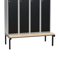 Siddeb&aelig;nk til garderobeskab 120x40x32cm, enkel i birk