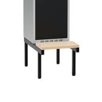 Siddeb&aelig;nk til garderobeskab 40x40x32cm, enkel i birk