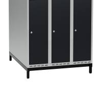 Lav benramme til garderobeskab 90x110x20cm, dobbelt, sort 