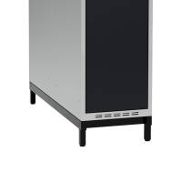 Lav benramme til garderobeskab 40x110x20cm, dobbelt, sort 