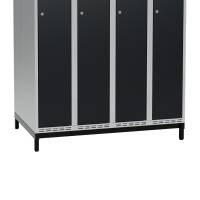 Lav benramme til garderobeskab 120x80x20cm, dobbelt, sort 