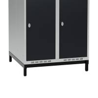 Lav benramme til garderobeskab 80x80x20cm, dobbelt, sort 