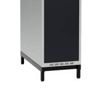 Lav benramme til garderobeskab 40x80x20cm, dobbelt, sort 