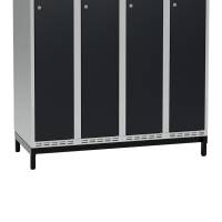 Lav benramme til garderobeskab 120x55x20cm, enkel, sort 