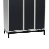 Lav benramme til garderobeskab 100x55x20cm, enkel, sort 