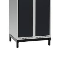 Lav benramme til garderobeskab 60x55x20cm, enkel, sort 