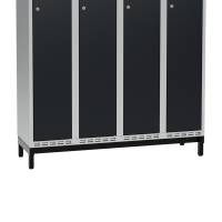 Lav benramme til garderobeskab 120x40x20cm, enkel, sort 