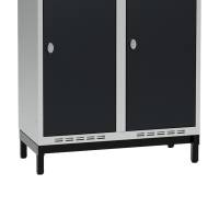 Lav benramme til garderobeskab 80x40x20cm, enkel, sort 