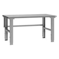 Fileb&aelig;nk med st&aring;l bordplade 1500x800mm