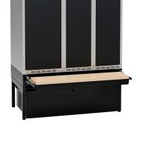 Understel til garderobeskab, skuffe og siddeb&aelig;nk, 100x55x44cm