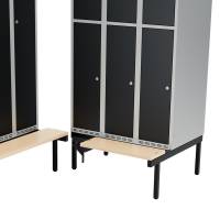 Siddeb&aelig;nk til garderobeskab 90x55x32cm, hj&oslash;rne i birk