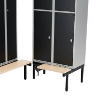 Siddeb&aelig;nk til garderobeskab 80x40x32cm, hj&oslash;rne i birk