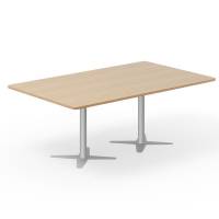 Office konferencebord rektangul&aelig;rt 200x120cm eg med s&oslash;lv stel