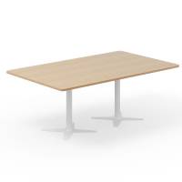 Office konferencebord rektangul&aelig;rt 200x120cm eg med hvidt stel