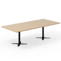 Office konferencebord rektangul&aelig;rt 260x120cm eg med sort stel
