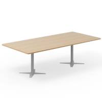 Office konferencebord rektangul&aelig;rt 260x120cm eg med s&oslash;lv stel