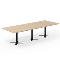 Office konferencebord rektangul&aelig;rt 320x120cm eg med sort stel