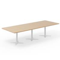 Office konferencebord rektangul&aelig;rt 320x120cm eg med hvidt stel