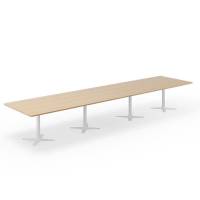 Office konferencebord rektangul&aelig;rt 500x120cm eg med hvidt stel