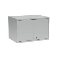 Overskab OV2 til PR2 og PRO garderobeskabe i st&aring;l, lys gr&aring;