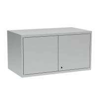 Overskab OSV til PRO og PR2 garderobeskabe i st&aring;l, lys gr&aring;