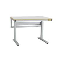 Arbejdsbord ErgoMini ESD 1500x800mm HPL bordplade, lys gr&aring; 