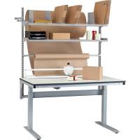 Pakkebord ErgoMini Model 9 2000x800mm HPL bordplade, lys gr&aring;