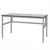 Arbejdsbord Let H-stel 800x620mm HPL bordplade, lys gr&aring;