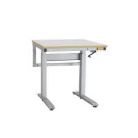 Arbejdsbord ErgoNomi ESD 800x620mm vinyl bordplade, lys gr&aring;