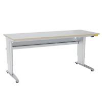 Arbejdsbord ErgoMulti 2.0 ESD, 2000x800mm HPL bordplade, gr&aring;